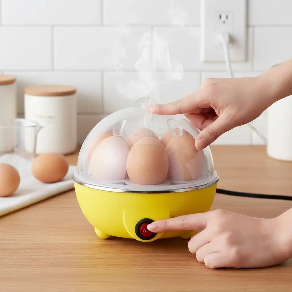 Cozedor De Ovos Portátil Elétrico Cozinha A Vapor