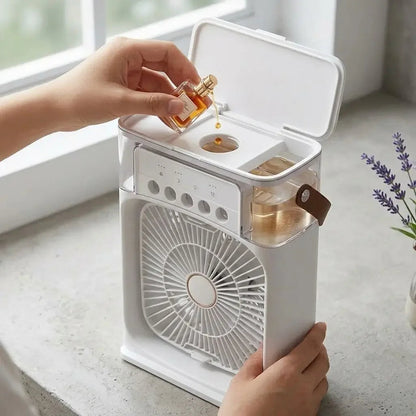Mini Ventilador Umidificador Portátil