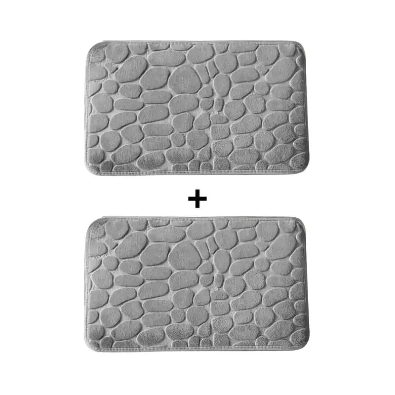 Kit 2 Tapetes para Banheiro Antiderrapante & Ultraabsorvente 3D