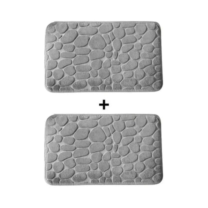 Kit 2 Tapetes para Banheiro Antiderrapante & Ultraabsorvente 3D